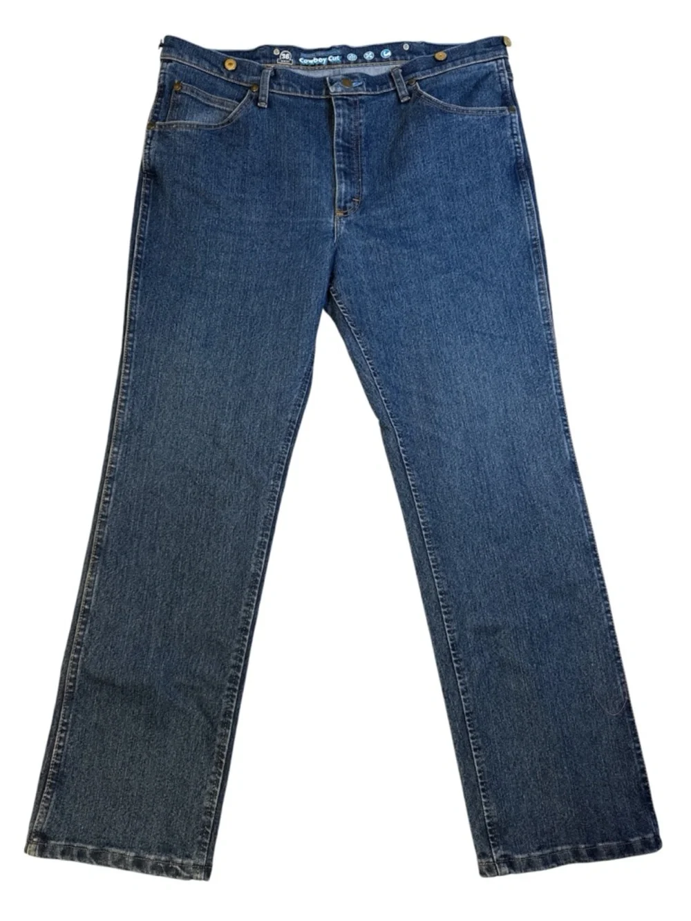 Men’s Wrangler Cowboy Cut Premium Performance Jeans Slim Fit-Suspender Buttons